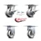 Service Caster 4 Inch V Groove Semi Steel Caster Brakes/Swivel Locks and 2 Rigid SCC, 2PK SCC-35S420-VGR-SLB-BSL-2-R-2 - alternate 6